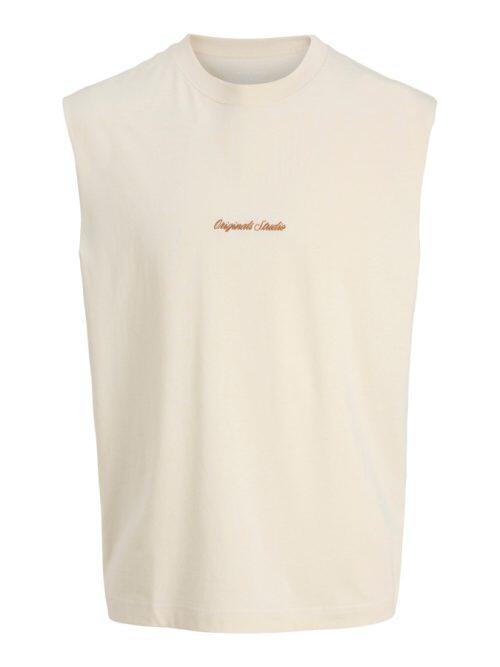 Camiseta sin mangas Jack&Jones Norrebro emb 12292009 beige (antique white)