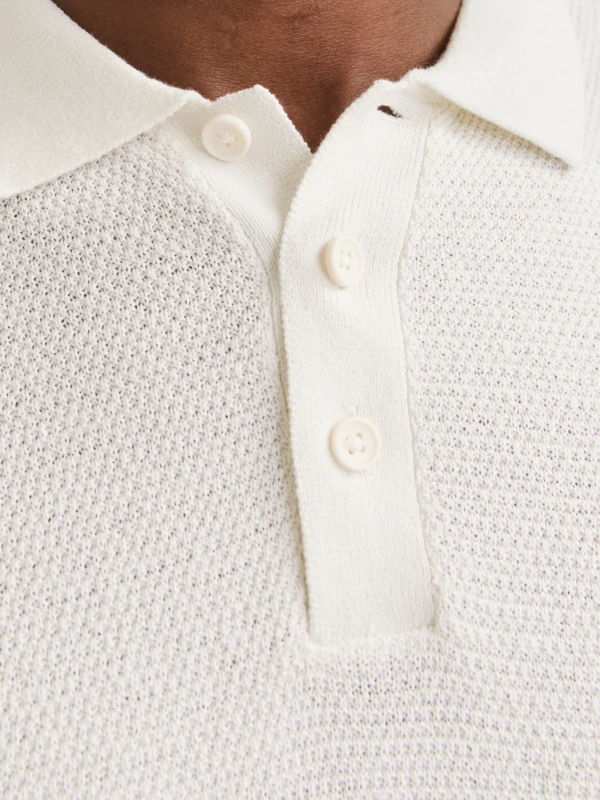 Polo Jack&Jones George 12268281 blanco roto (cloud dancer)