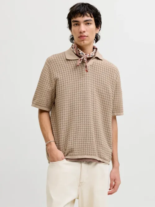 Polo Nantucket Jack&Jones 12291422 marrón (feather gray)