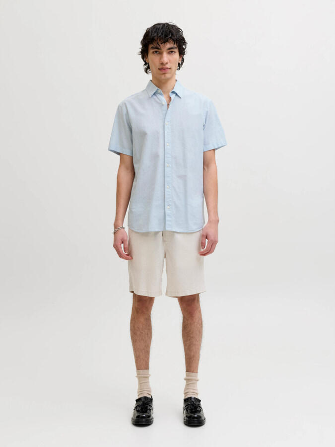 Camisa Jack&Jones BreezeBlend Linen Blend 12288590 azul celeste (celestial blue)